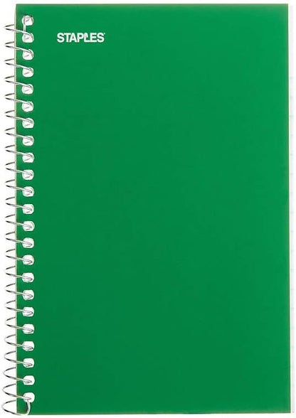 STAPLES Memo Pads, 4” x 6”, College Ruled, Assorted Colors, 50 Sheets/Pad, 5‑Pack