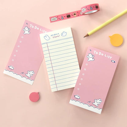 Monolike Memopad Memories design B SET - 4 Packs, 4 Different Designs, 100 Sheets Per Pad, Total 400 Sheets, Note pads, Writing pads, 3.15 x 4.17 Inches