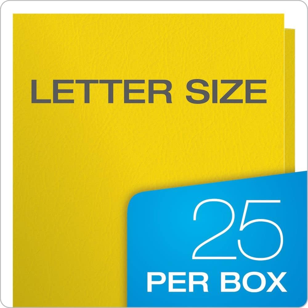 Oxford Twin-Pocket Folders, Textured Paper, Letter Size, Dark Blue, Holds 100 Sheets, Box of 25 (57538EE)