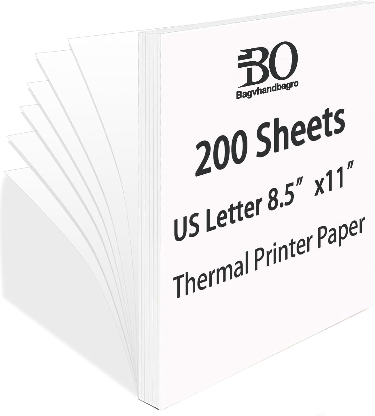 100 Sheets Thermal Printer Paper, 8.5''×11'' US Letter Size, Advanced Printing Paper, Thermal Paper Compatible with Brother Letter Portable Printer, Printer Paper for M08F-Letter, M832, M834, MT800