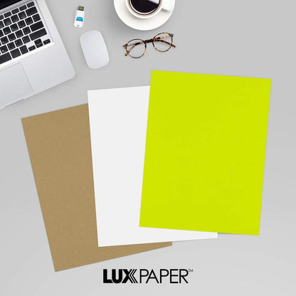 LUXPaper 8.5" x 11" Paper | Letter Size | Pastel Canary Yellow | 60lb. Text | 50 Qty