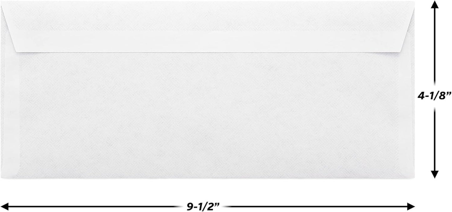 Mead #10 Security Business Envelopes Letter Size 4-1/8" x 9-1/2" – Peel and Seal, Privacy Lined, No-Window, Press-It Seal-It Self-Adhesive for Home & Office Mailing, 45 Count (75026)