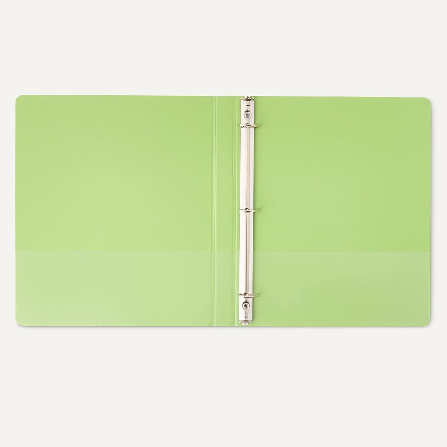 Amazon Basics 3 Ring 1.5 inch Binders with Round Metal Rings, Holds 275 Sheets, Assorted Colors, 4-Pack
