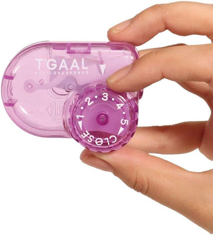 KUTSUWA STAD T'GAAL Angle Adjustable Pencil Sharpener, Translucent Black, 1 ea. (RS036BK),Translucent Black