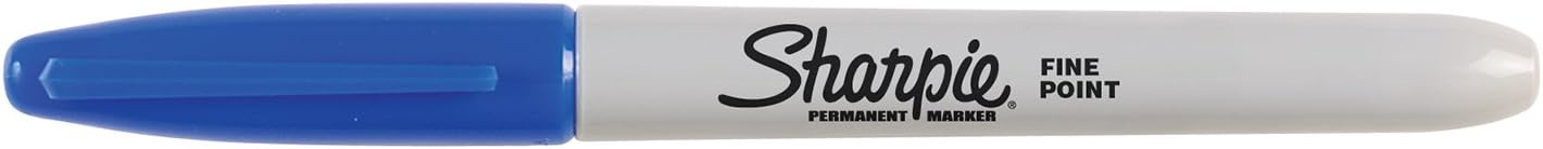 Sharpie Permanent Markers, Fine Point, Black, 12 Count