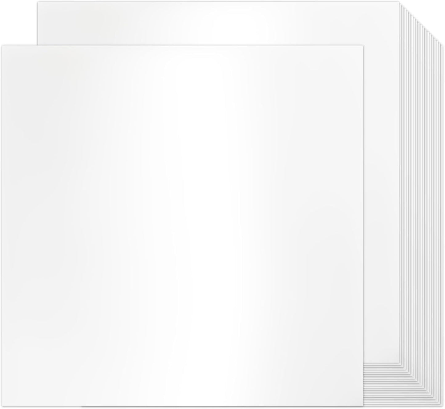 White Cardstock 12x12-24 Sheets Cardstock Paper, Goefun 80lb White Card Stock Paper for Card Making, Cricut, Crafting, Scrapbook, Photo Albums