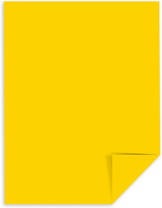 Astrobrights Color Paper, 8.5” x 11”, 24 lb/89 gsm, Sunburst Yellow, 500 Sheets (22591)