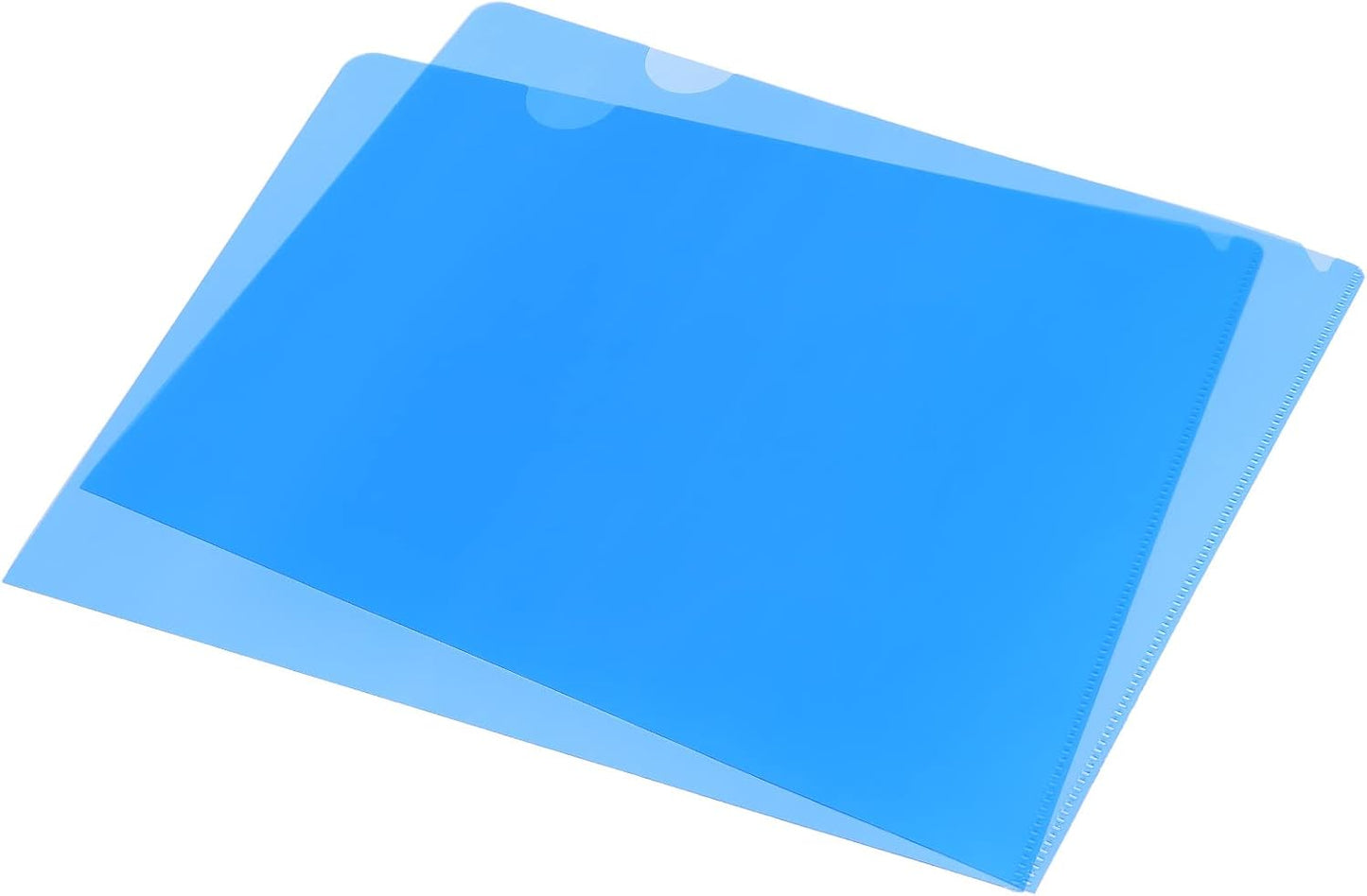 PATIKIL L Type Folders 12 Pack A4 Plastic File Project Pockets Clear Paper Document Jacket Sleeve for Office, Yellow