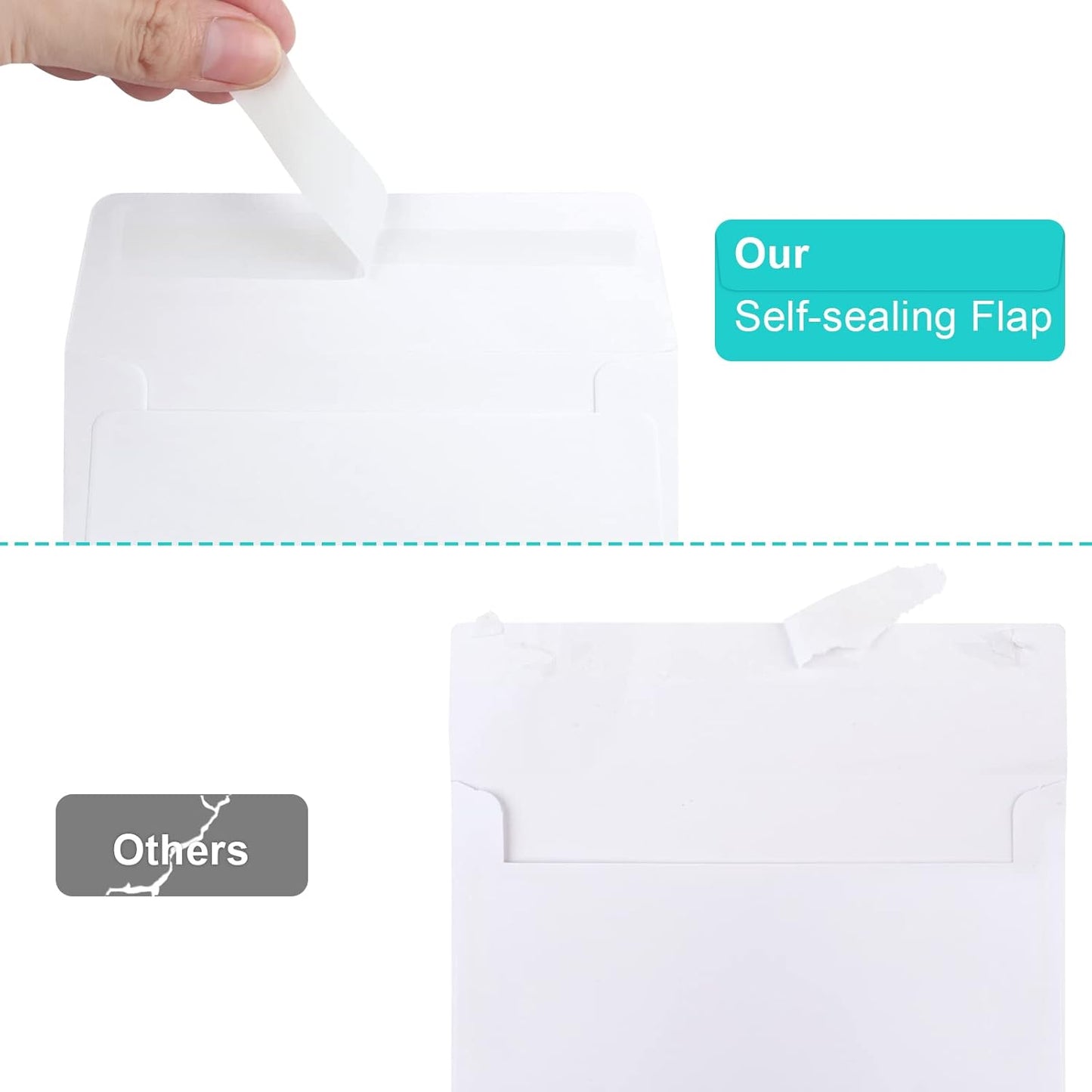 Joyberg 72 Packs #10 Envelopes, Business Envelopes, Envelopes Self Seal, Security Envelopes, Peel and Seal Closure, Size 4-1/8 X 9-1/2 Inches, White, 26LB