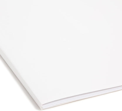 Smead FasTab Hanging File Folder, Straight-Cut Built-in Tab, Letter Size, White, 20 per Box, (64102)