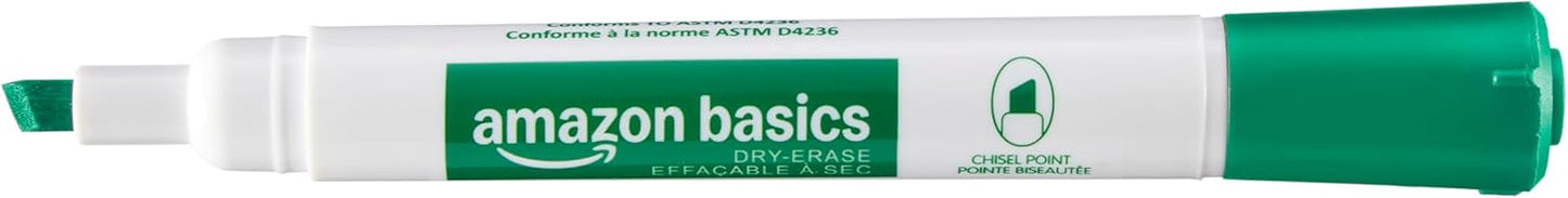 Amazon Basics Low-Odor Dry Erase Whiteboard Markers, Fine Tip, Quick-Dry, Black, 36-Pack