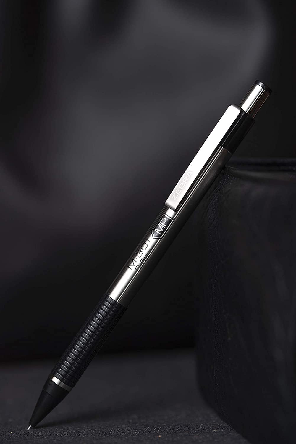 Zebra M-301 Mechanical Pencils 0.5mm, Standard Stainless Steel HB Lead Pencil, 6 Pack with 15 Bonus Eraser Refills
