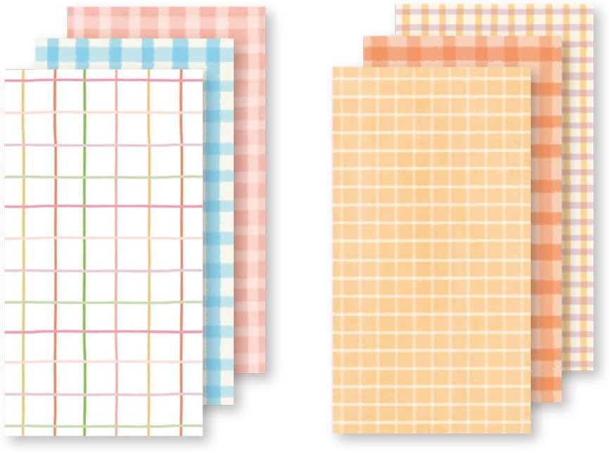 Monolike Memopad Memories design B SET - 4 Packs, 4 Different Designs, 100 Sheets Per Pad, Total 400 Sheets, Note pads, Writing pads, 3.15 x 4.17 Inches