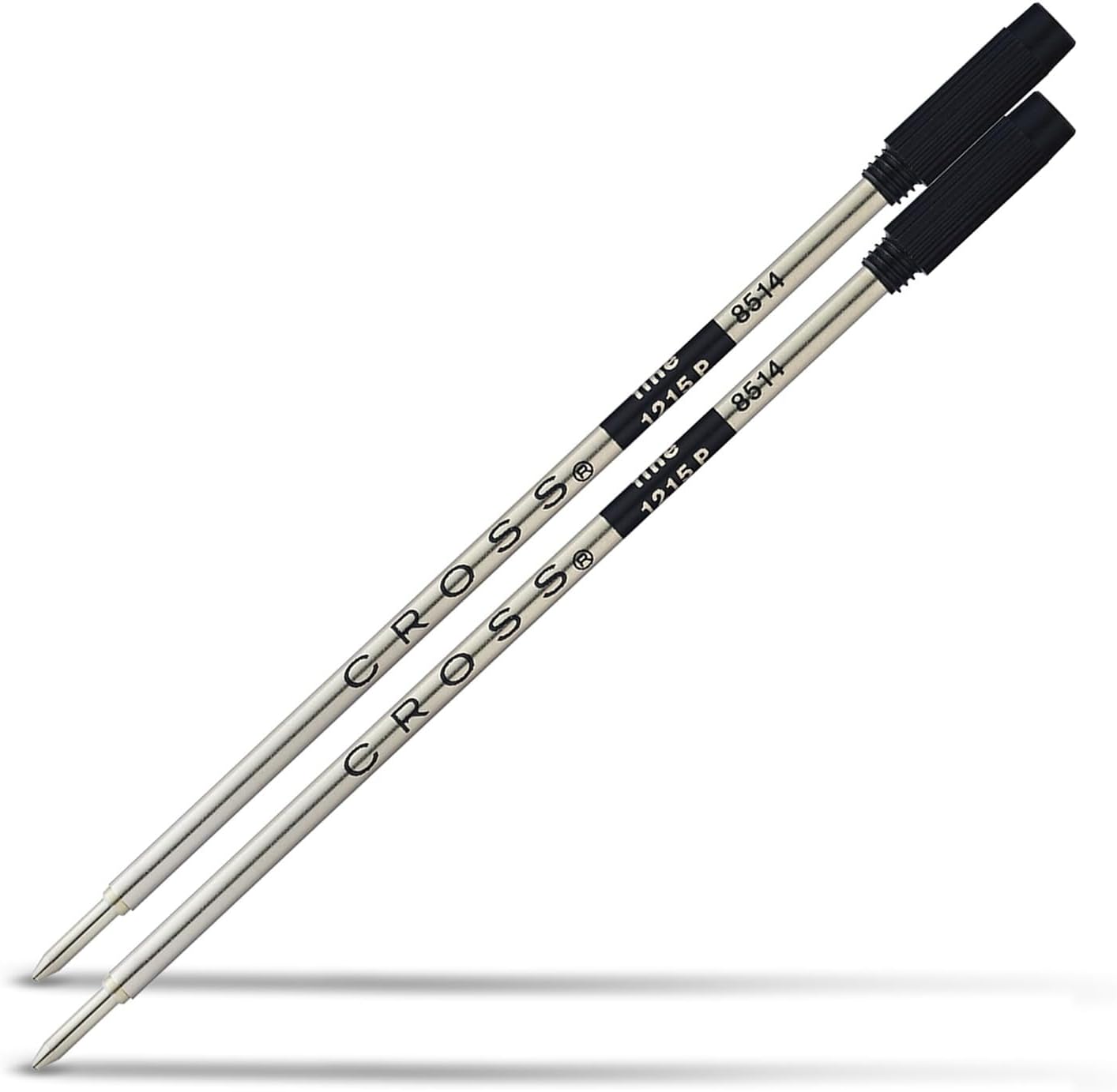 Cross Ballpoint Pen Refill - Black - Fine - 2-Pack - Refill for Consistent Ink Flow - Quick-Drying & Smudge-Free - Precision-Engineered - Crisp Lines & Signatures - 0.27 mm Width - Writes 2.7 Miles