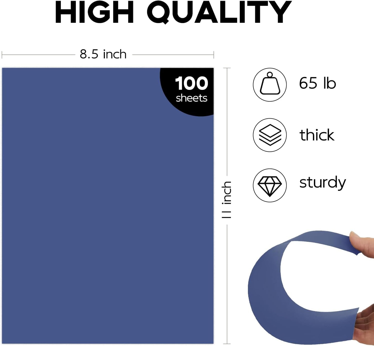 100 Sheets Cream Cardstock 8.5 x 11 Off White Card Stock,Goefun 65lb Ivory Paper Printer Paper for Cards Making, Office Printing, Wedding