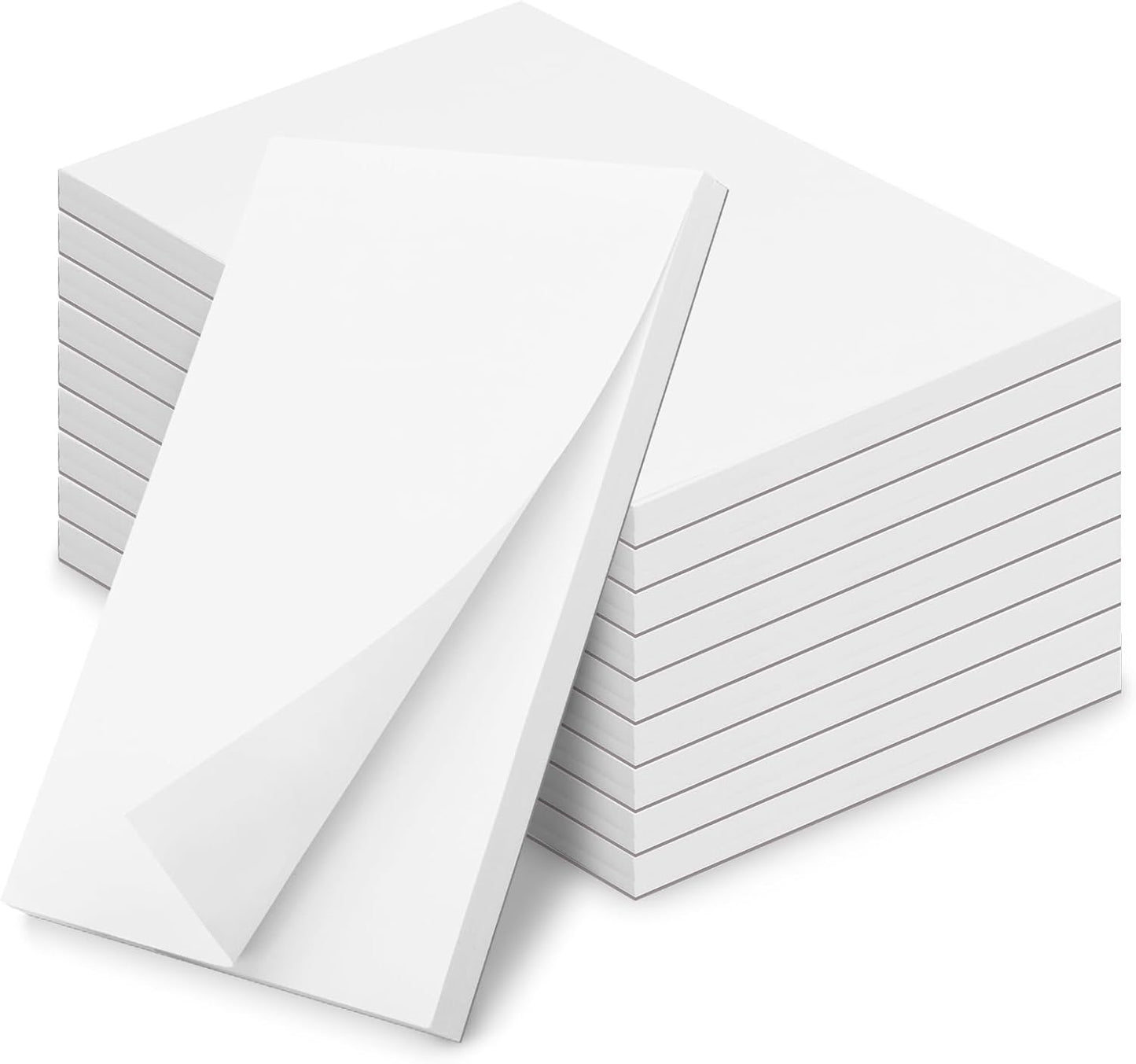 Hoiny Note Pads 5.5x8.5 In, 10 Pack Blank Server Notepad, 50 Sheets Per Scratch Memo Pads for Grocery Shopping To Do Lists, Small White Paper for Writing Quick Notes Work Home Office