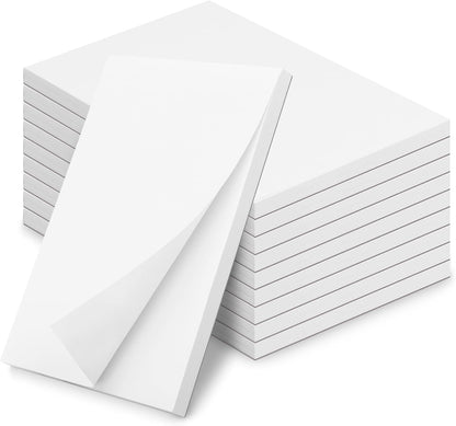 Hoiny Note Pads 5.5x8.5 In, 10 Pack Blank Server Notepad, 50 Sheets Per Scratch Memo Pads for Grocery Shopping To Do Lists, Small White Paper for Writing Quick Notes Work Home Office