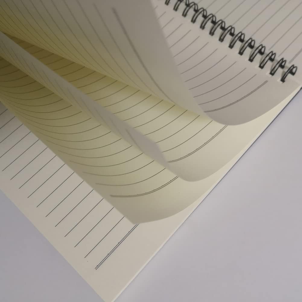 YUREE Spiral Notebook/Spiral Journal Lined, B5 Hard Kraft Cover Wire Bound Notebook Ruled, 70 Sheets (140 Pages), 10.5" x 7.3", Brown