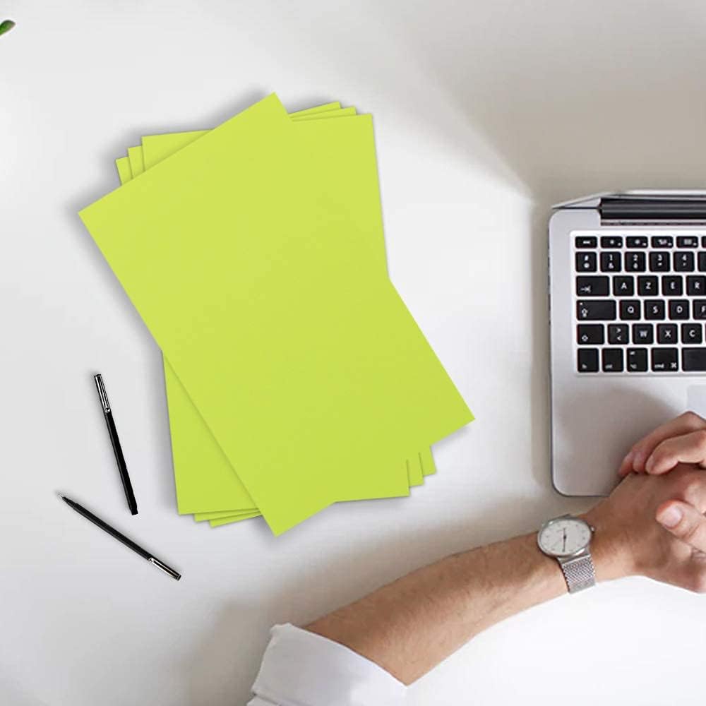 JAM PAPER Ledger Matte 24lb Paper - 90 gsm - 11 x 17 Tabloid - Yellow Recycled - 100 Sheets/Pack