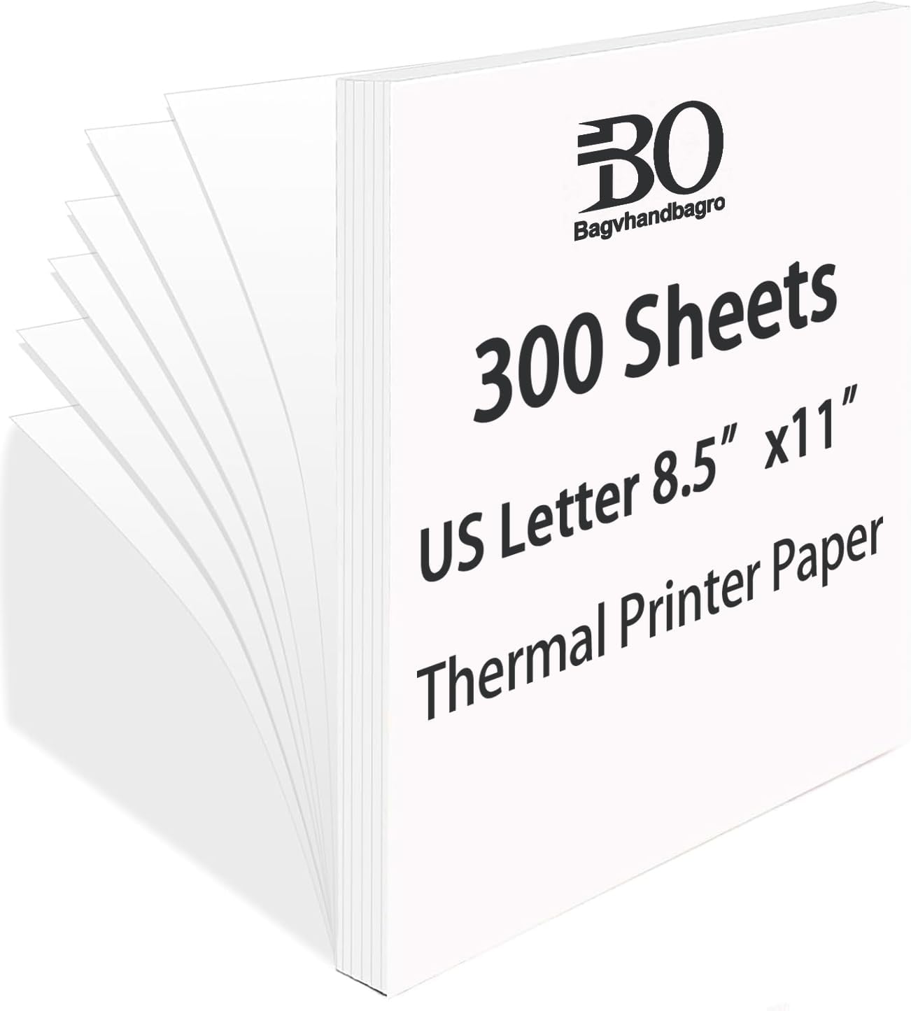 100 Sheets Thermal Printer Paper, 8.5''×11'' US Letter Size, Advanced Printing Paper, Thermal Paper Compatible with Brother Letter Portable Printer, Printer Paper for M08F-Letter, M832, M834, MT800