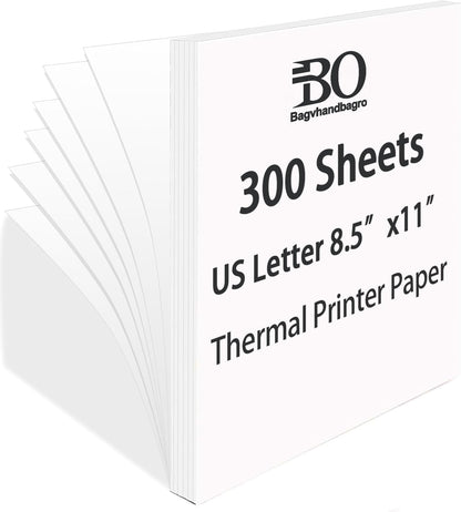 100 Sheets Thermal Printer Paper, 8.5''×11'' US Letter Size, Advanced Printing Paper, Thermal Paper Compatible with Brother Letter Portable Printer, Printer Paper for M08F-Letter, M832, M834, MT800