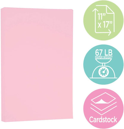 JAM PAPER Vellum Bristol 65lb Cardstock - 8.5 x 11 Coverstock - 147 gsm - Cream - 50 Sheets/Pack