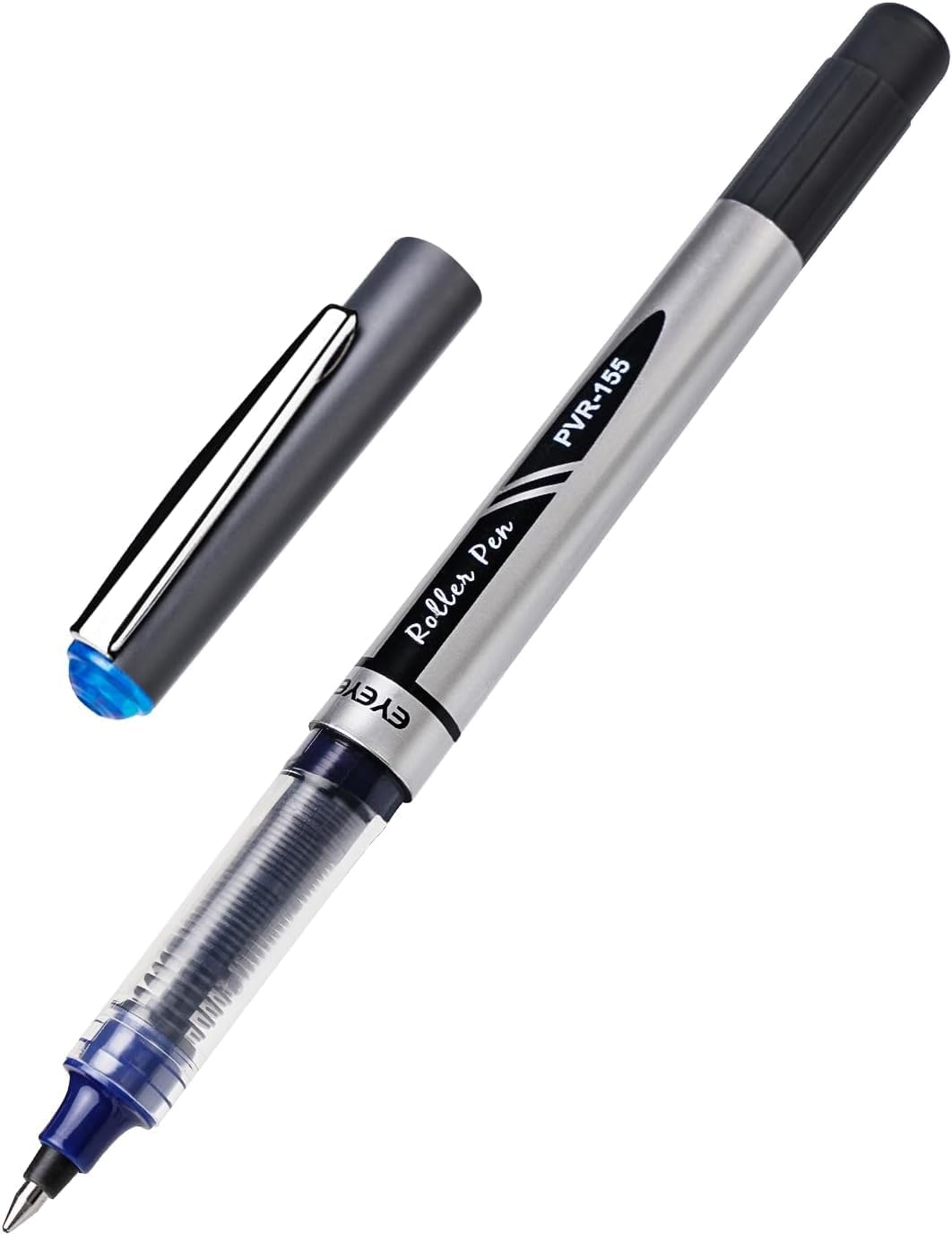 EYEYE 0.7mm Black Roller Ball Pens 25 Pack, Medium Point Rollerball Pen Quick Dry, Liquid Ink Pens Fine Point Smooth Writing Pens for Journaling, Note Taking, Office and School Supplies