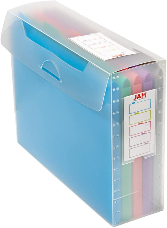 JAM Paper Accordion Folders - 13 Pocket Plastic Expanding File - Legal Size - 10 x 15 - Red - Sold Individually