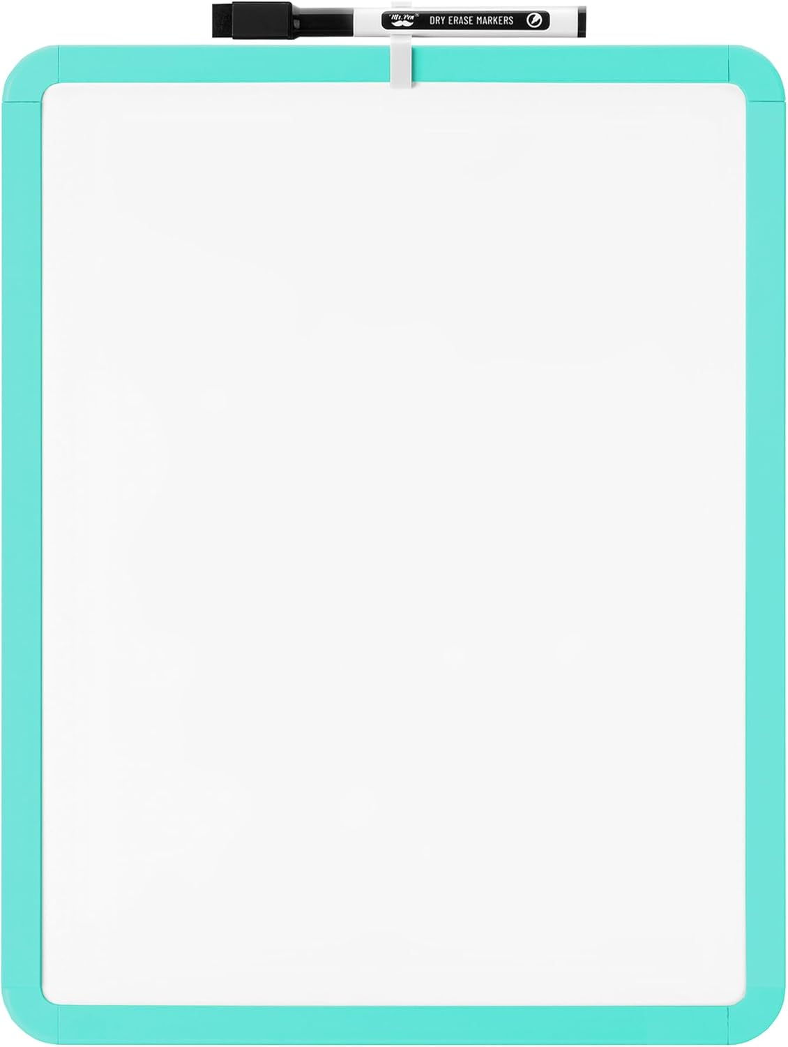 Mr. Pen- Dry Erase Board, 14” x 11” with a Black Dry Erase Marker, White Frame, Small Mini White Board for Students, Fridge, Wall, Locker, Includes Double Sided Tapes