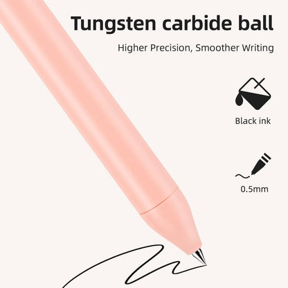 NUSIGN Gel Pens, 5 Pcs 0.5mm Retractable Quick Dry Black Ink Fine Point Rolling Ball Gel Pen, Smooth Writing No Bleed for Journaling Note Taking, Home School Office Supplies