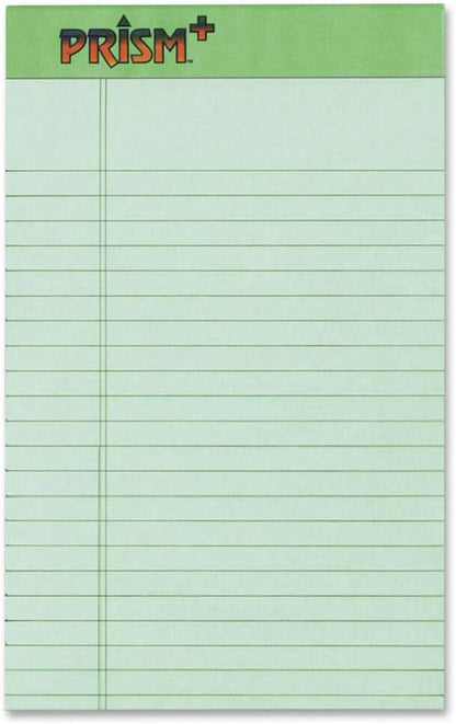 TOPS Prism+ Writing Pads, 5x 8, Perforated, Jr. Legal Ruled, Narrow 1/4 Spacing, Orchid, 50 Sheets, 12 Pack (63040)