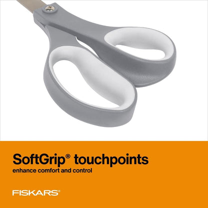 Fiskars All Purpose Scissors, High Performance Cutting, Stainless Steel Blades, Ergonomic and Comfort Handles, Perfect for Arts and Crafts and the Office, Scissors for Office