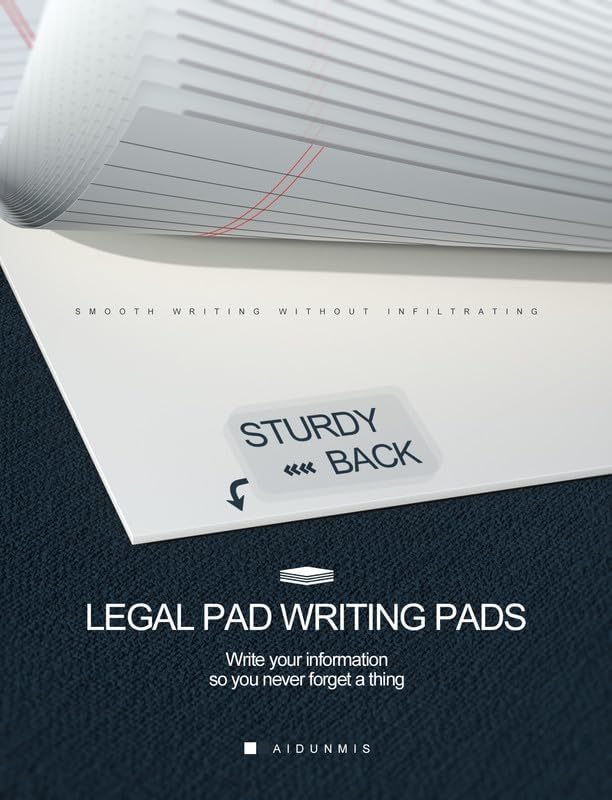 Legal Pads 8.5 x 11 White Note Pads 8.5 x 11 In 2 Pack Notepads 8.5 x 11 Writing Pads of Paper 8.5 x 11 Legal Notepads Wide Ruled White Lined Paper Pads 8.5 x 11 30 Sheets Per Legal Note Pads 8.5 x 11