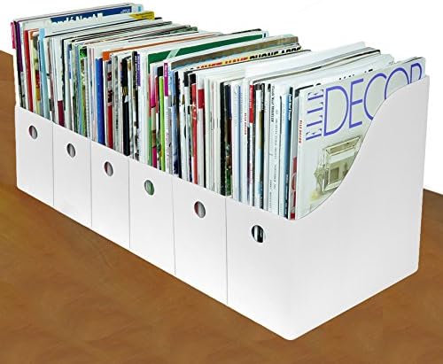 Evelots Magazine File Holder - Set of 24 Multi Color - Office Desk Organizer - Sturdy Cardboard - New Upgraded Double Front Panel for More Stability - Full 4 Inch Wide - Easy Assemble