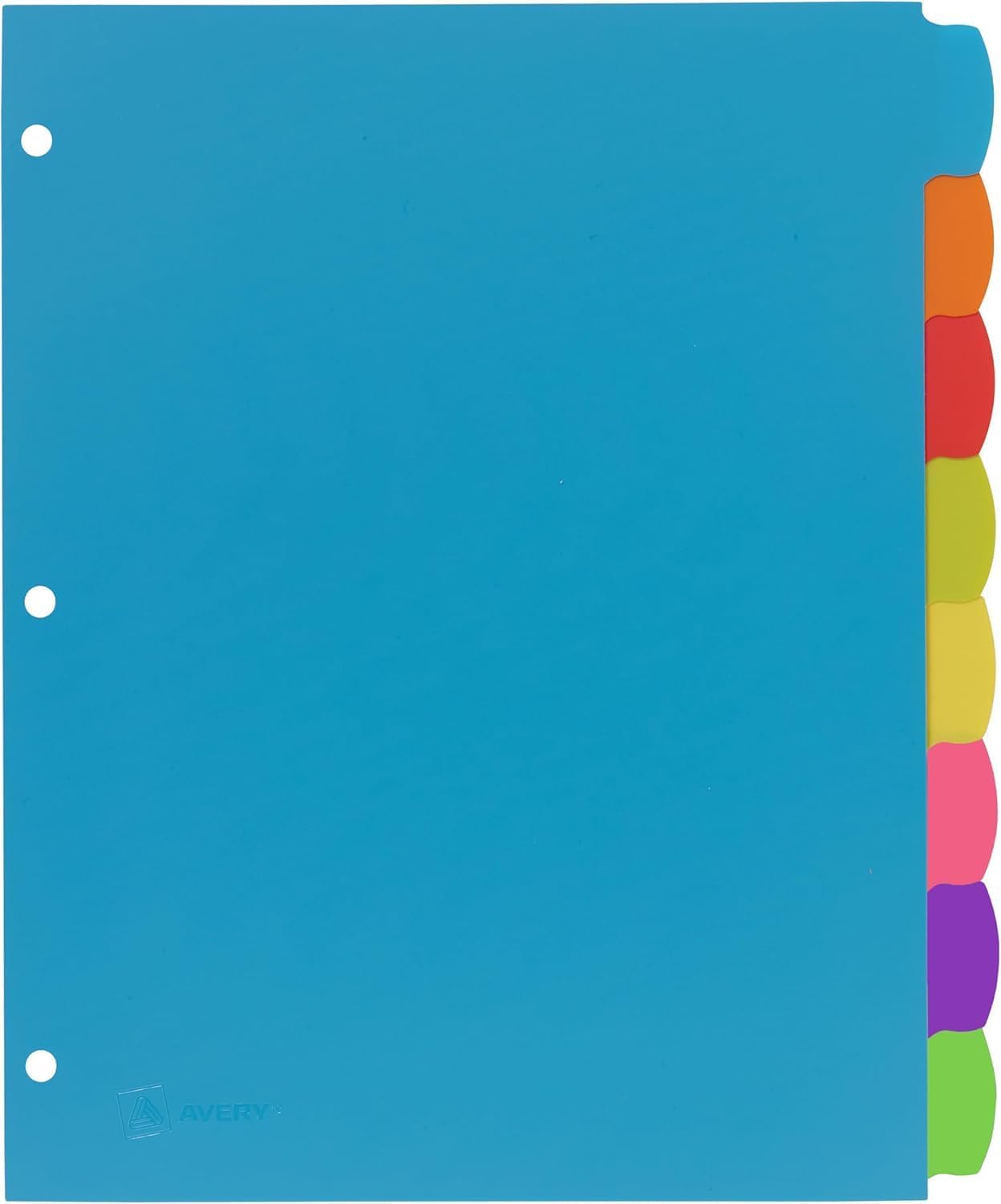 Avery Write & Erase 8 Tabs Plastic Divider for 3 Ring Binders, 3 Sets (8 Colors)
