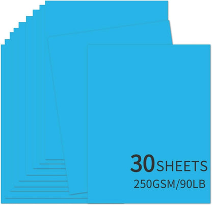 30 Sheets Sage Green Cardstock 8.5'' x 11'', 250gsm/92lb Heavyweight Cover Cardstock Paper, Thick and Smooth Card Stock Perfect for Invitations, Menus, Crafts, DIY Cards, Arts and Crafts