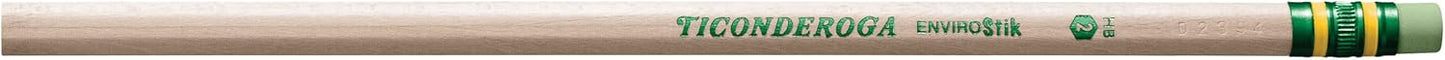 Ticonderoga Envirostik Wood-Cased Pencils, #2 HB Soft, Natural, 12 Count