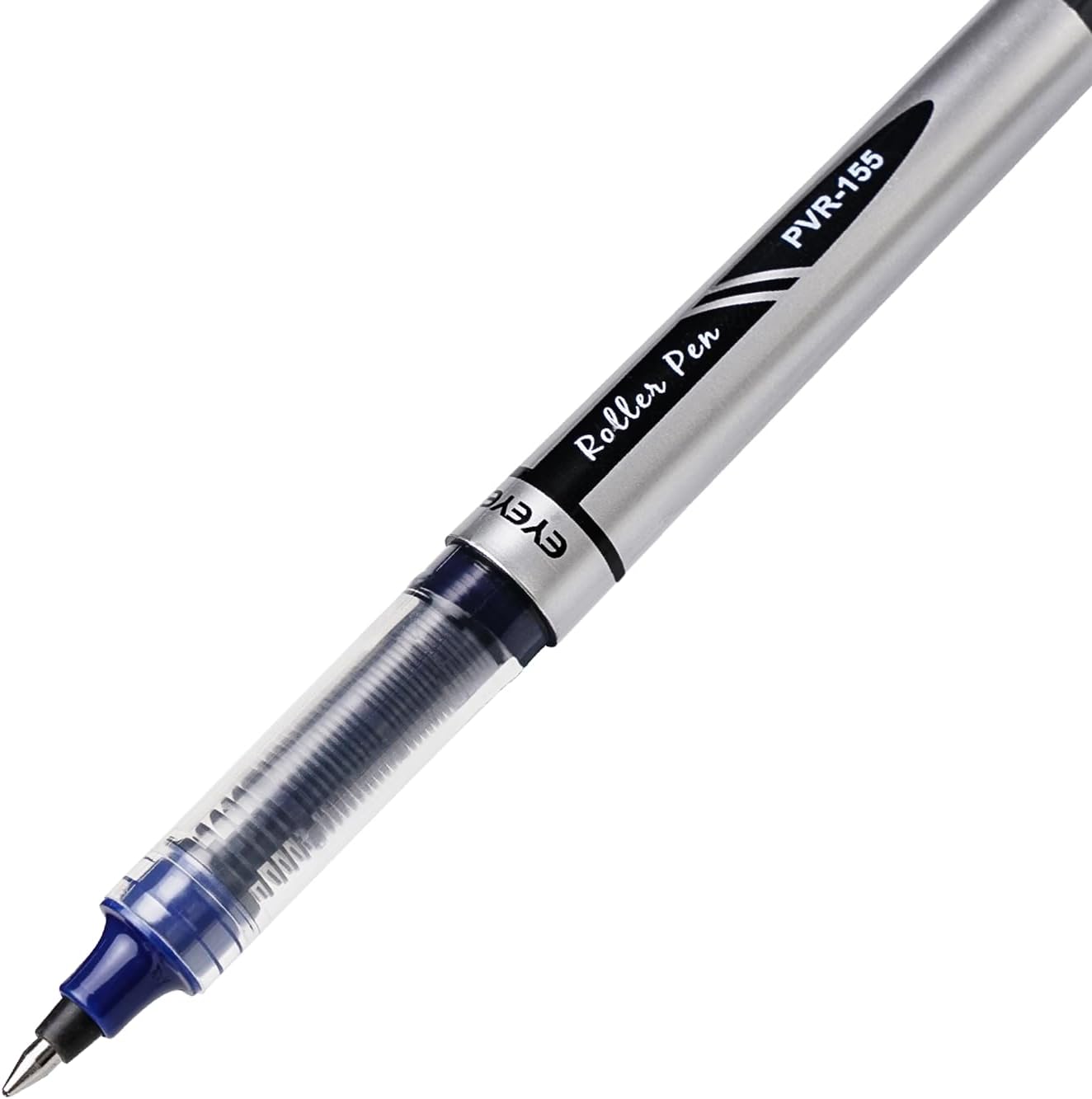 EYEYE Black Rollerball Pens 12 Pack, 0.7mm Medium Point Roller Ball Pen Quick Dry, Liquid Ink Pens Fine Point Smooth Writing Pen for Journaling, Note Taking, Office, School Supplies