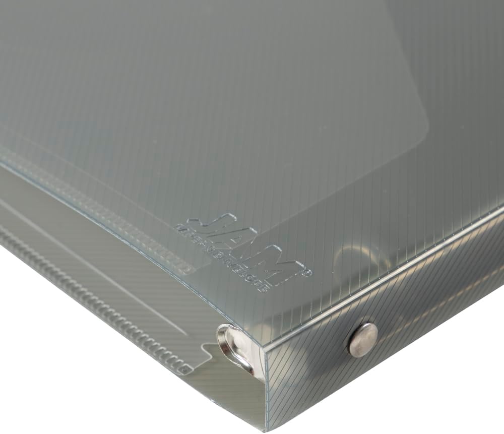 JAM PAPER Plastic 0.75 inch Binder - Clear 3 Ring Binder - Sold Individually