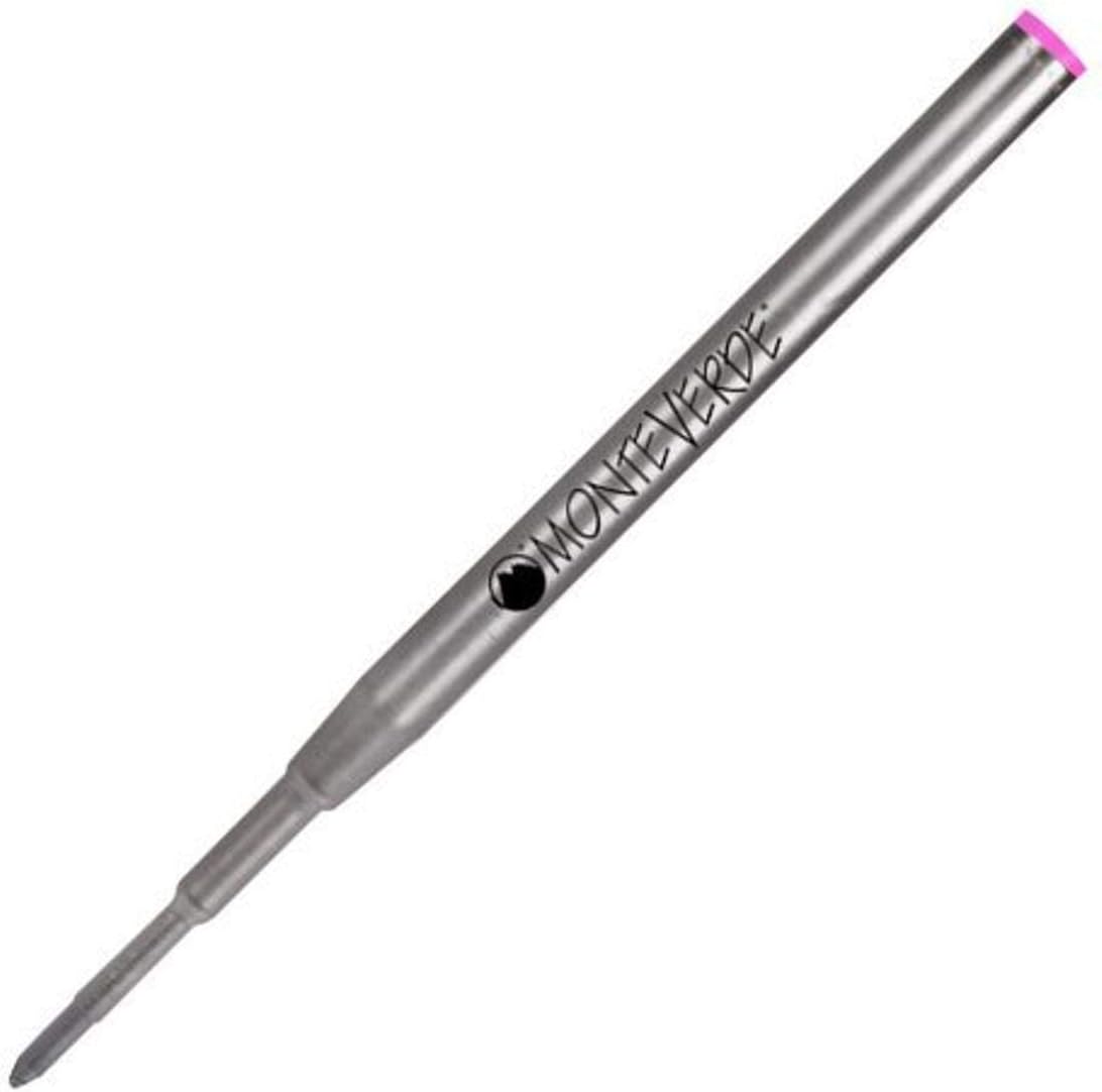 Monteverde USA Capless Ceramic Gel Refills to Fit Montblanc Ballpoint Pens, Fine Point Black Ink, Converts to Capless Rollerball, 2-Pack (M132BK)