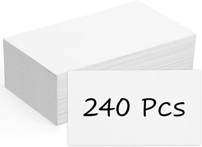 120 Pcs Blank Business Cards, 2x3.5in Small Index Cards, 350GSM Thick White Blank Note Cards for Business Study Index Invitation Playing