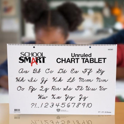 School Smart Chart Tablet, 24 x 16 Inches, 1 Inch Rule, 25 Sheets