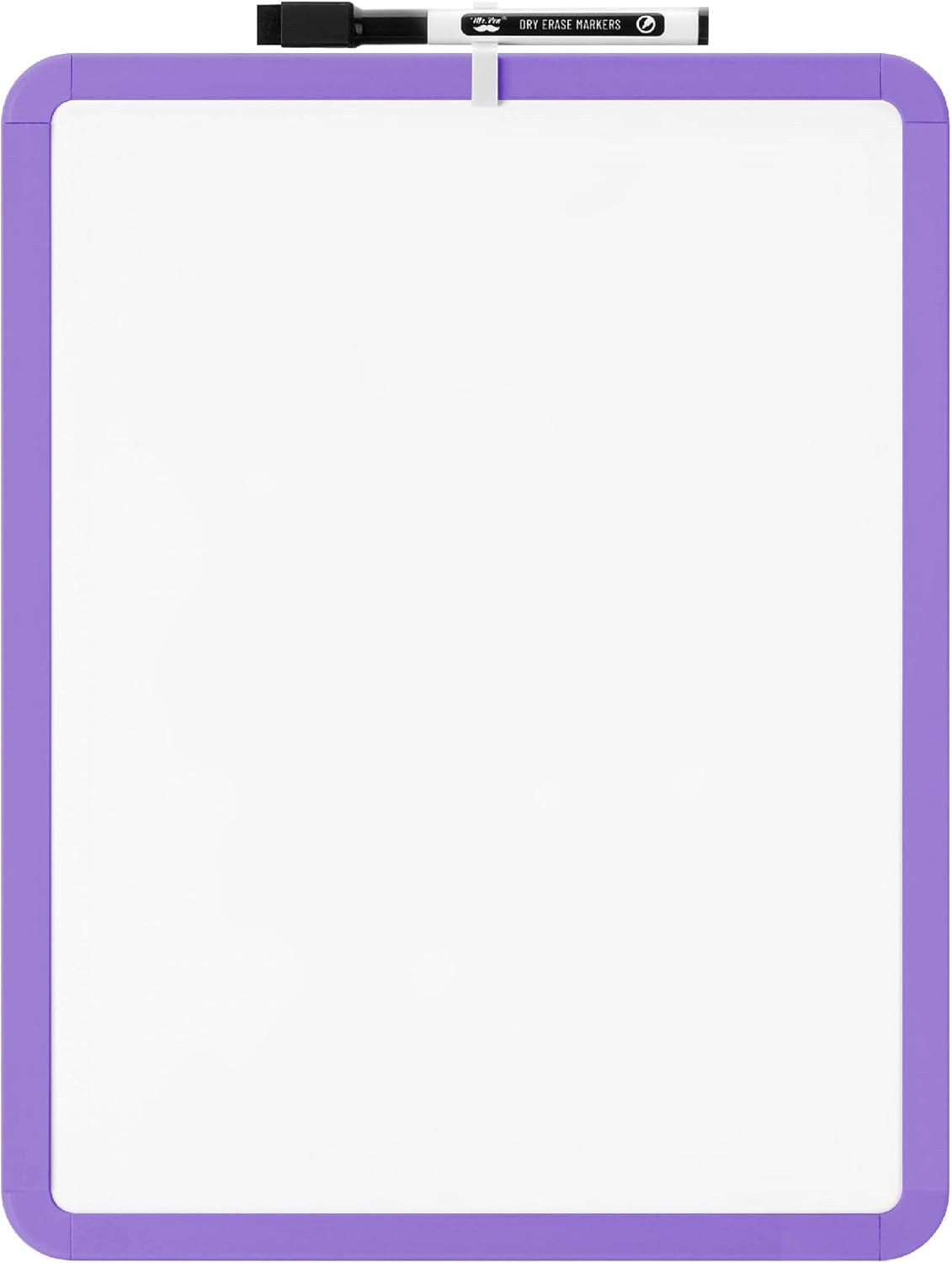 Mr. Pen- Dry Erase Board, 14” x 11” with a Black Dry Erase Marker, White Frame, Small Mini White Board for Students, Fridge, Wall, Locker, Includes Double Sided Tapes
