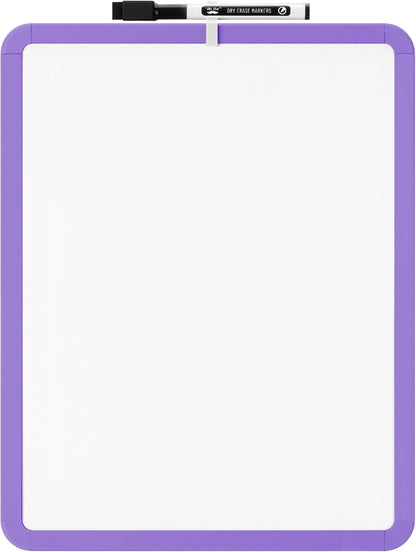 Mr. Pen- Dry Erase Board, 14” x 11” with a Black Dry Erase Marker, White Frame, Small Mini White Board for Students, Fridge, Wall, Locker, Includes Double Sided Tapes