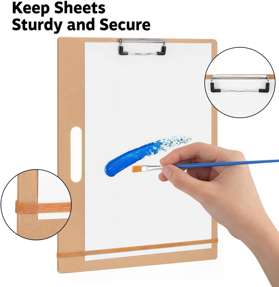 13" x 17" Artist Sketch Board with Handle - Portable Clipboard for Painting and Drawing, Art Supplies for Adults by TX Liteart
