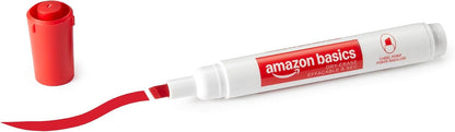 Amazon Basics Low-Odor Dry Erase Whiteboard Markers, Fine Tip, Quick-Dry, Black, 36-Pack