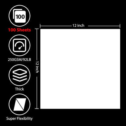 OcePor 100 Sheets White Cardstock 8.5” x 11”, 92lb/250gsm Card Stock, Thick Card Stock Paper, Heavy Cardstock Paper for Printer, Resume, Scrapbooks, Art, Crafts, Business Cards