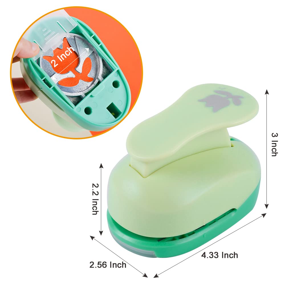 UCEC 2 Inch Circle Punch, Paper Punch, 2 Inch Hole Punch, Circle Hole Punch Cutters for Paper Crafts DIY Handmade Crafting Scrapbook Tools Cards Arts Fun Projects