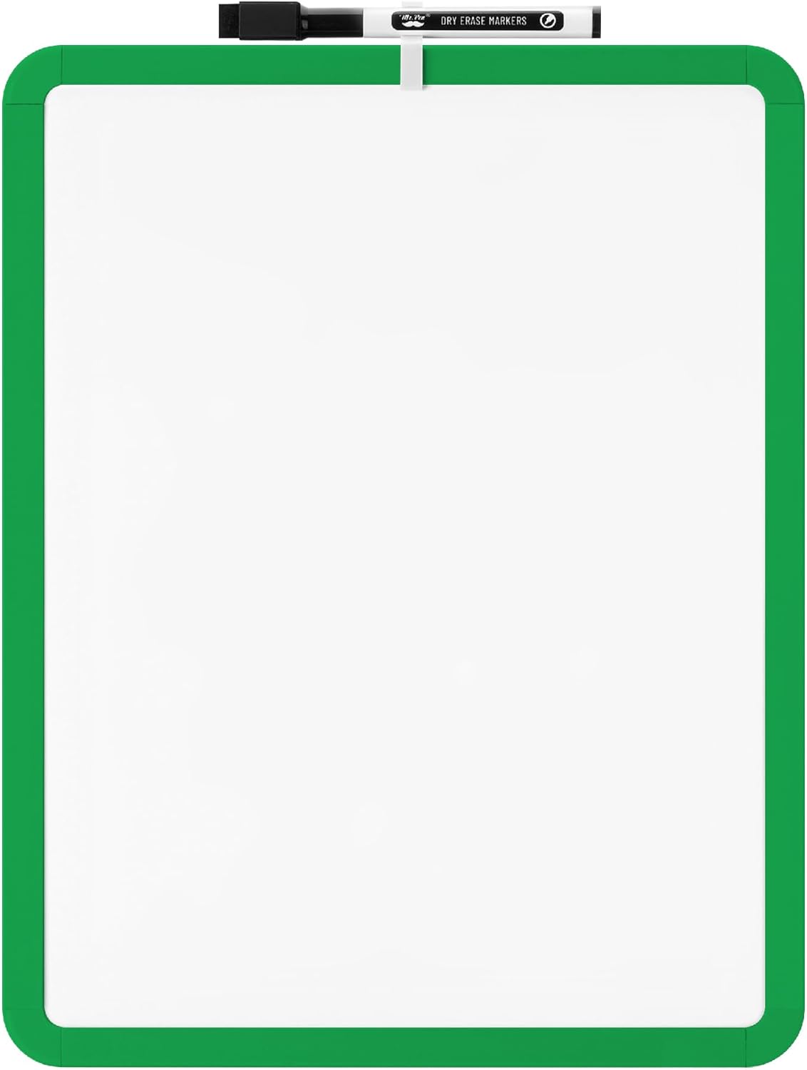 Mr. Pen- Dry Erase Board, 14” x 11” with a Black Dry Erase Marker, White Frame, Small Mini White Board for Students, Fridge, Wall, Locker, Includes Double Sided Tapes
