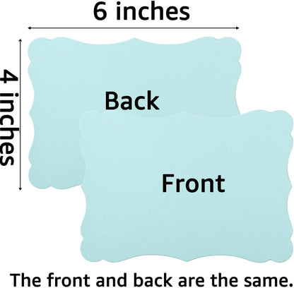 50 Pack Blank Kraft Cards Cardstock Thick Paper Brown Greeting Cards for DIY Gift Card Menus, Baby Shower and Wedding Invitations (Multicolored, 5x7IN)